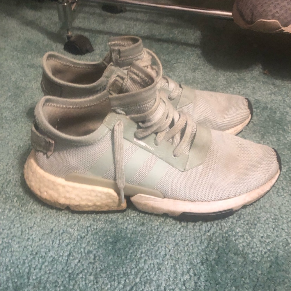 Adidas green blue mens 10 running